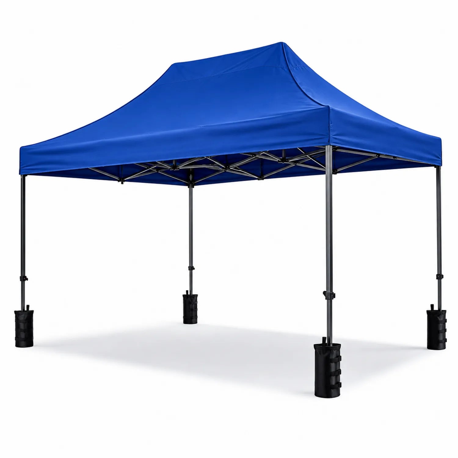 Gazebo pieghevole 3x3m in metallo e poliestere Blu