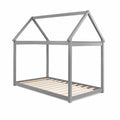 Letto in legno Grigio 90x200 cm con struttura a capanna