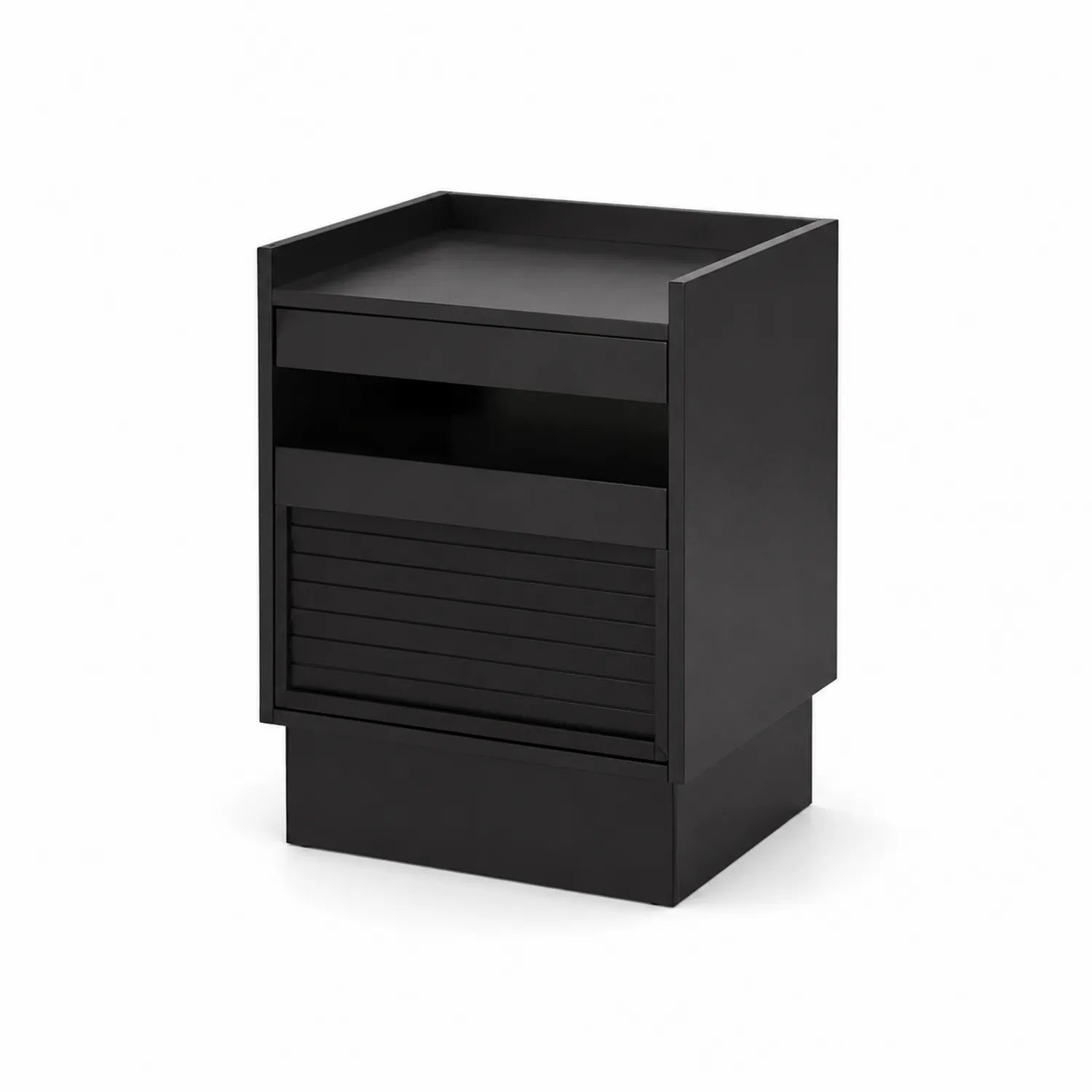 Table de chevet en bois MDF Noir 40x30x60 cm