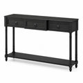 Consolle in legno nero con cassetti 150x35x80cm