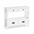 Consolle in legno con cassetti e mensole Bianco