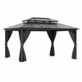 Gazebo in alluminio con tetto in policarbonato 3x4m