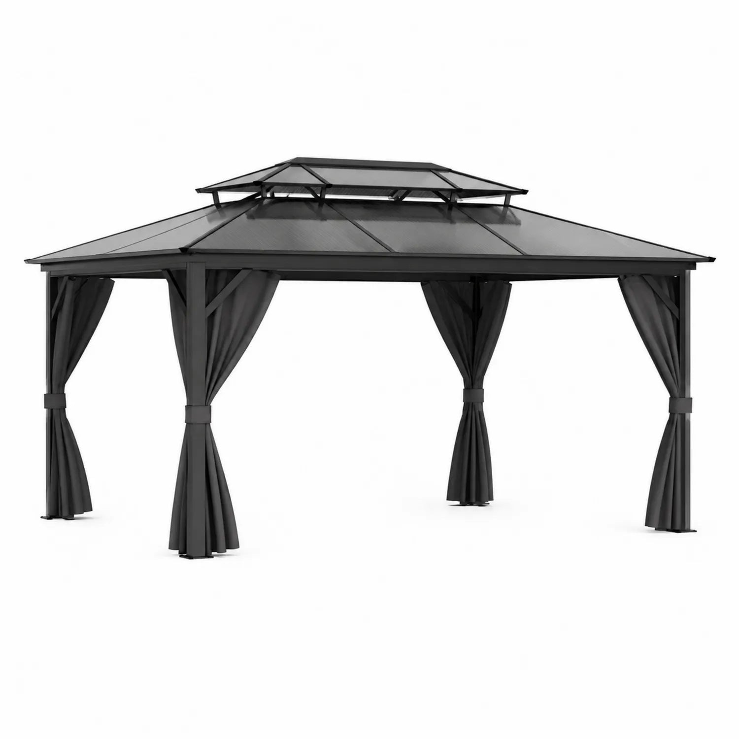 Pavillon en aluminium avec toit en polycarbonate 3x4m