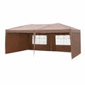 Gazebo da giardino 3x6m in metallo e poliestere con finestre