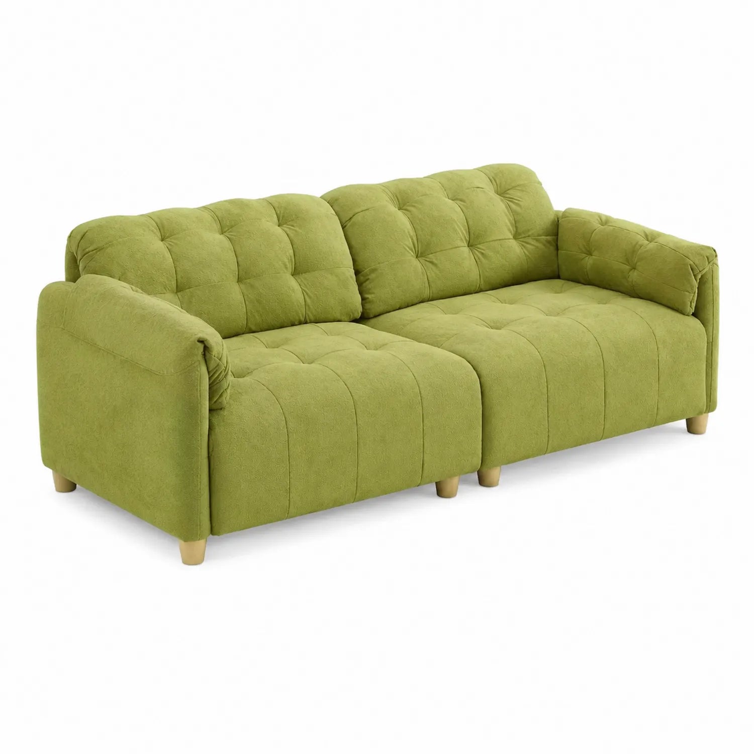 Canapé 3 places en tissu vert